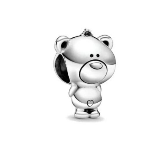 🎆Theo Bear Silver Charm, Silver 925, made for Pandora Bracelets - Picture 1 of 4